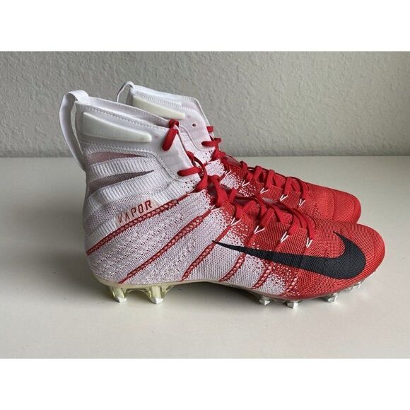 Nike Vapor Untouchable 3 Elite Football Cleats White Gym Red Sz 12.5 AO3006-160‎ main image 10